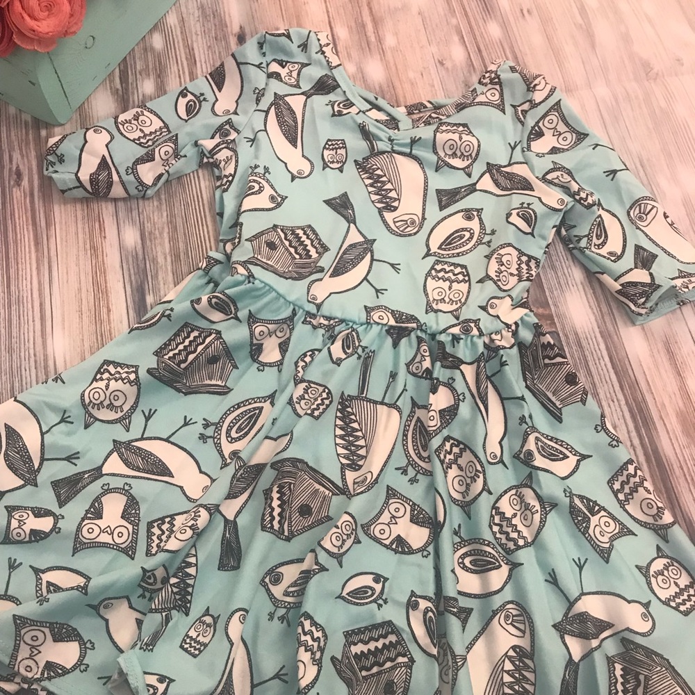 Owl Twirl dress 3/4